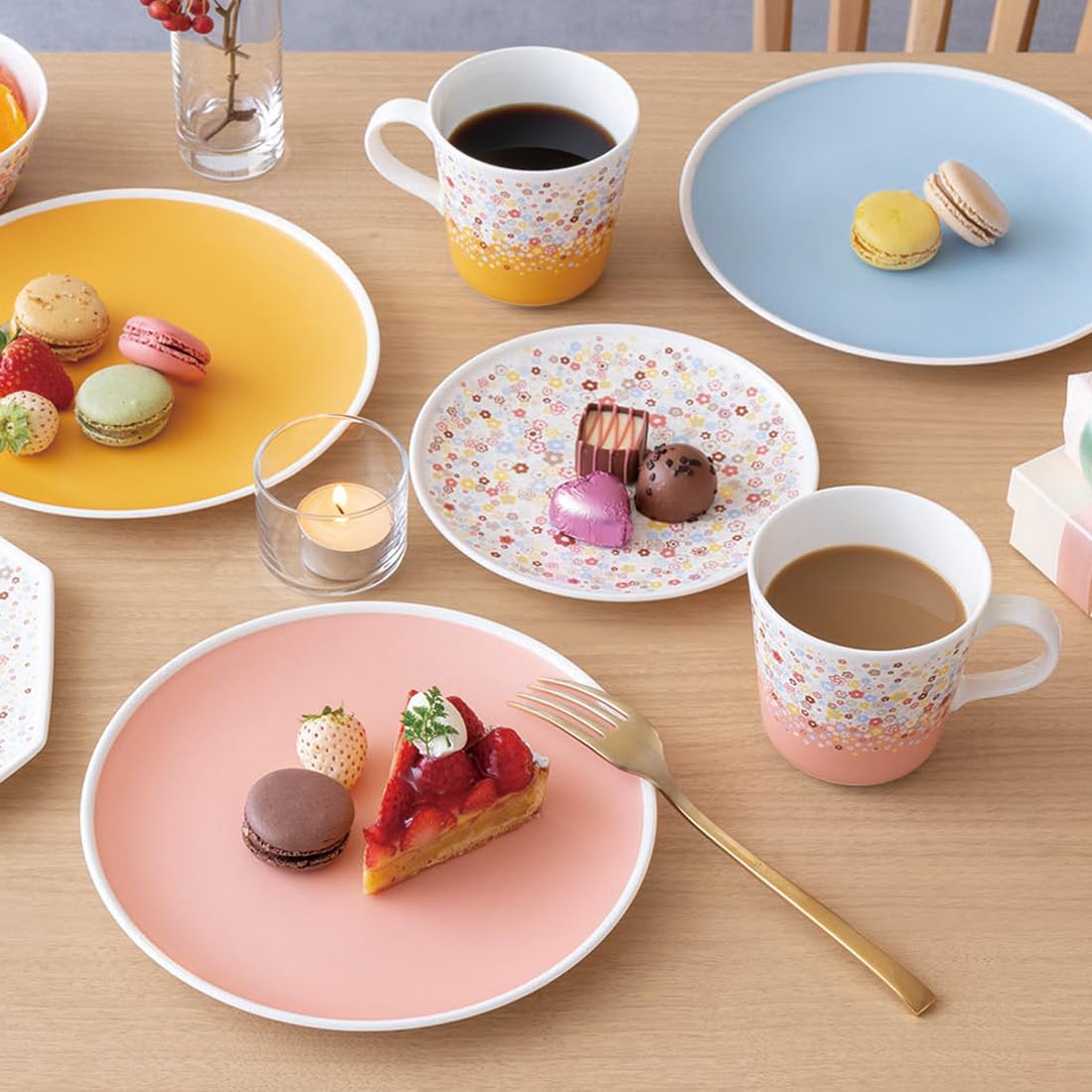 Amazon.co.jp: NARUMI(ナルミ) 福袋 2025 食器 4点セット ポーチュラカ